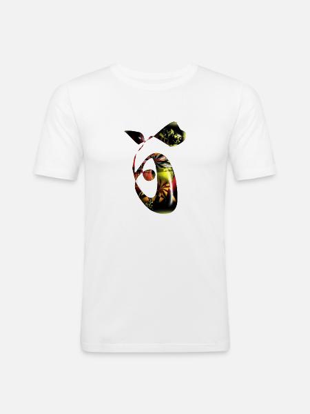 abstractes design - Männer Slim Fit T-Shirt - Weiß