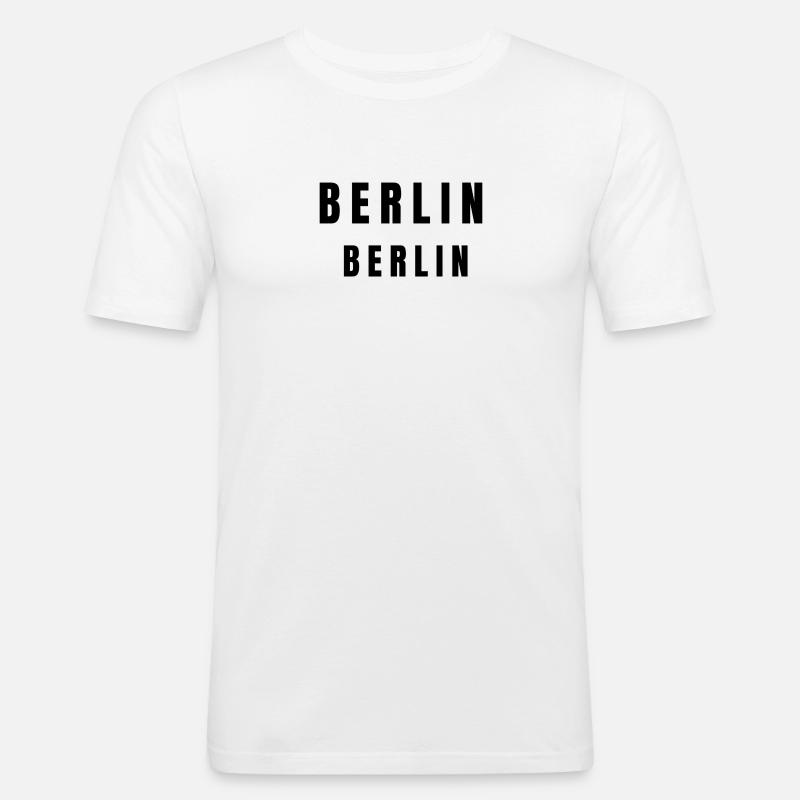 Berlin⁠ Berlin - Männer Slim Fit T-Shirt - Weiß