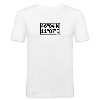 Coordonnées de Trente - T-shirt près du corps Homme - blanc - Devant - Nik (191cm)