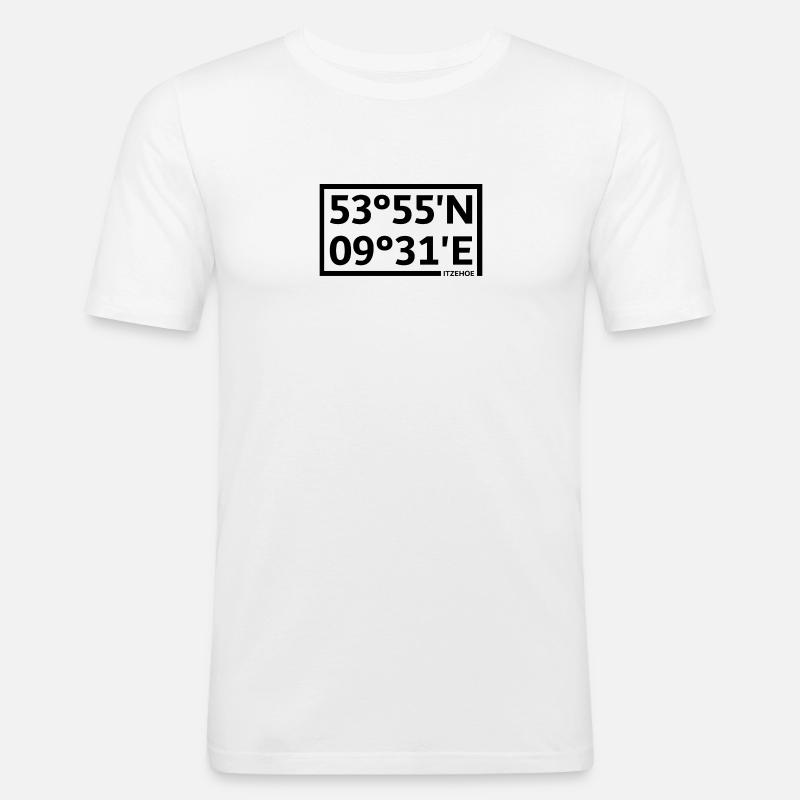 Itzehoe coordinates - Men's Slim Fit T-Shirt - white