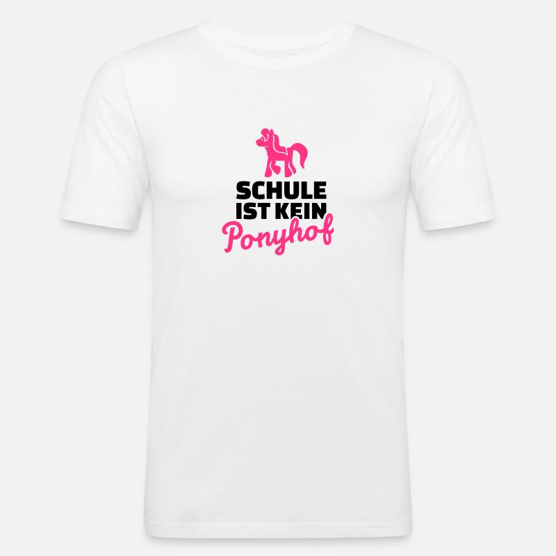 Schule - Männer Slim Fit T-Shirt - Weiß