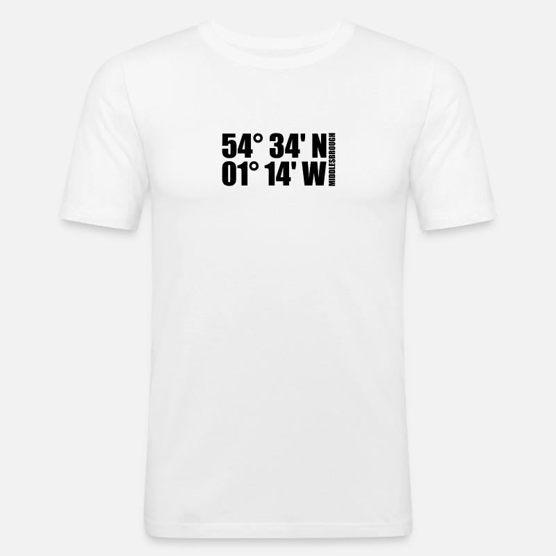Middlesbrough coordinates - Men's Slim Fit T-Shirt - white