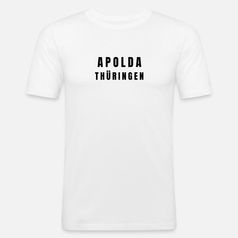 Apolda Thüringen - Männer Slim Fit T-Shirt - Weiß