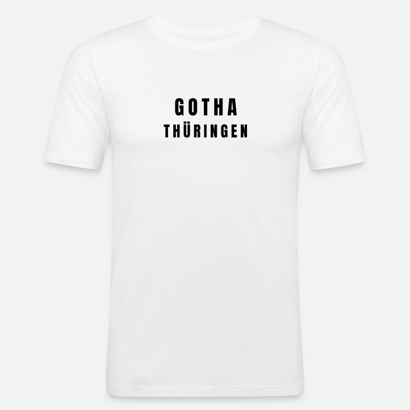 Gotha Thüringen - Männer Slim Fit T-Shirt - Weiß