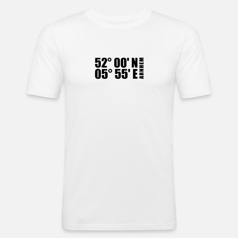 Arnhem coordinates - Men's Slim Fit T-Shirt - white