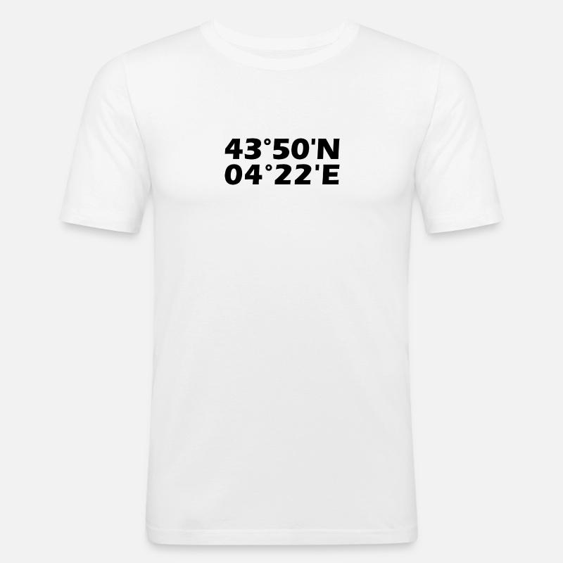 Nîmes coordinates - Men's Slim Fit T-Shirt - white