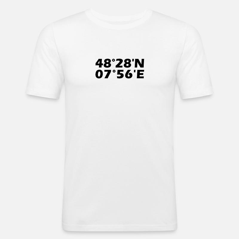 Offenburg coordinates - Men's Slim Fit T-Shirt - white
