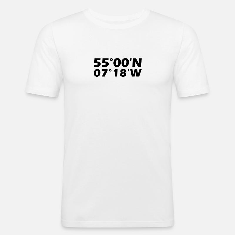 Derry coordinates - Men's Slim Fit T-Shirt - white