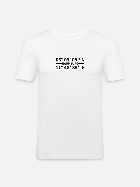 Naumburg coordinates - Men's Slim Fit T-Shirt - white
