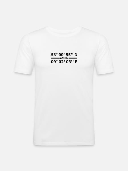 Achim Coordinates - Men's Slim Fit T-Shirt - white