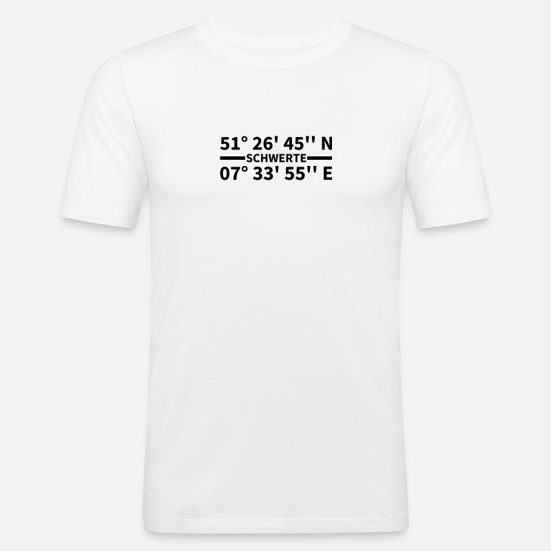 Schwerte coordinates - Men's Slim Fit T-Shirt - white