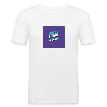 Fly high - Männer Slim Fit T-Shirt - Weiß - Vorne - Nik (191cm)