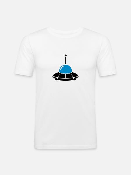 UFO - Men's Slim Fit T-Shirt - white