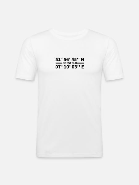 Coesfeld coordinates - Men's Slim Fit T-Shirt - white