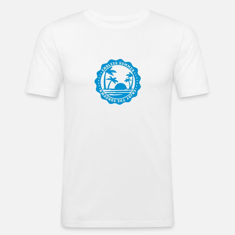 endless summer - Männer Slim Fit T-Shirt - Weiß