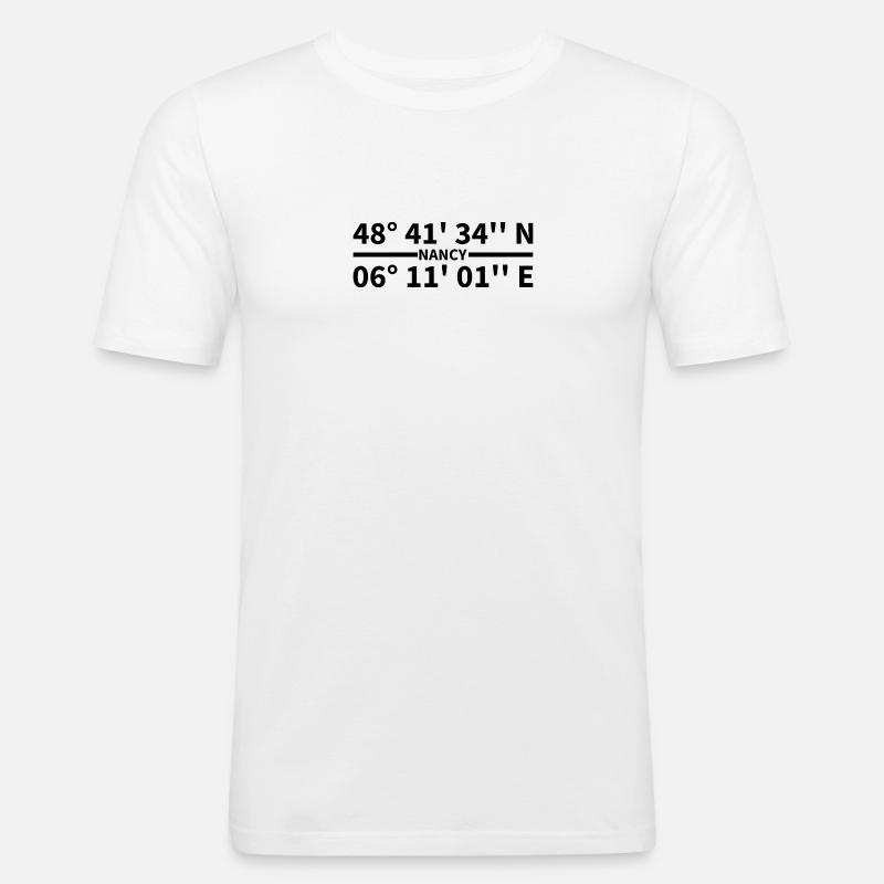 Nancy coordinates - Men's Slim Fit T-Shirt - white