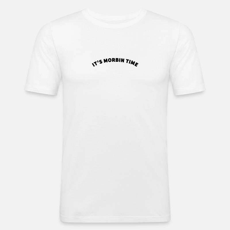 ITS MORBIN TIME MEME - Men's Slim Fit T-Shirt - white