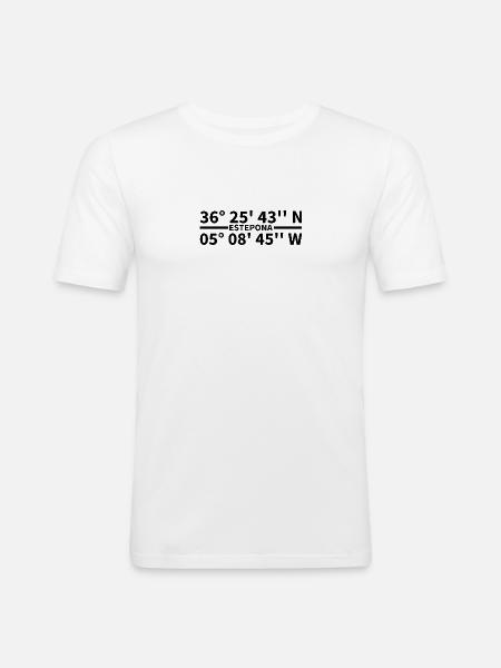 Estepona coordinates - Men's Slim Fit T-Shirt - white