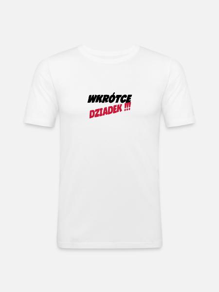 Dziadek - Men's Slim Fit T-Shirt - white