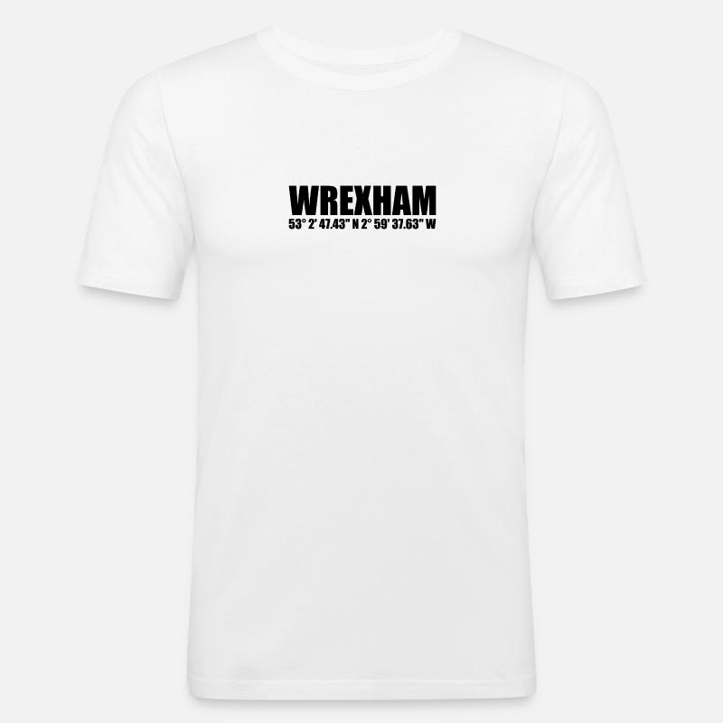 Wrexham coordinates - Men's Slim Fit T-Shirt - white