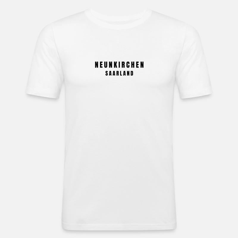 Neunkirchen Saarland - Männer Slim Fit T-Shirt - Weiß