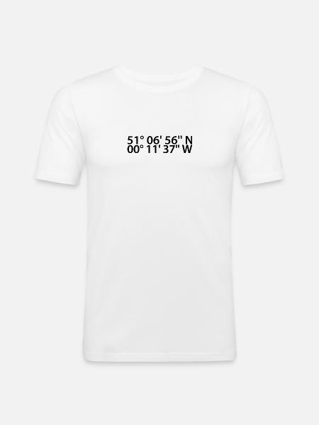 Crawley coordinates - Men's Slim Fit T-Shirt - white