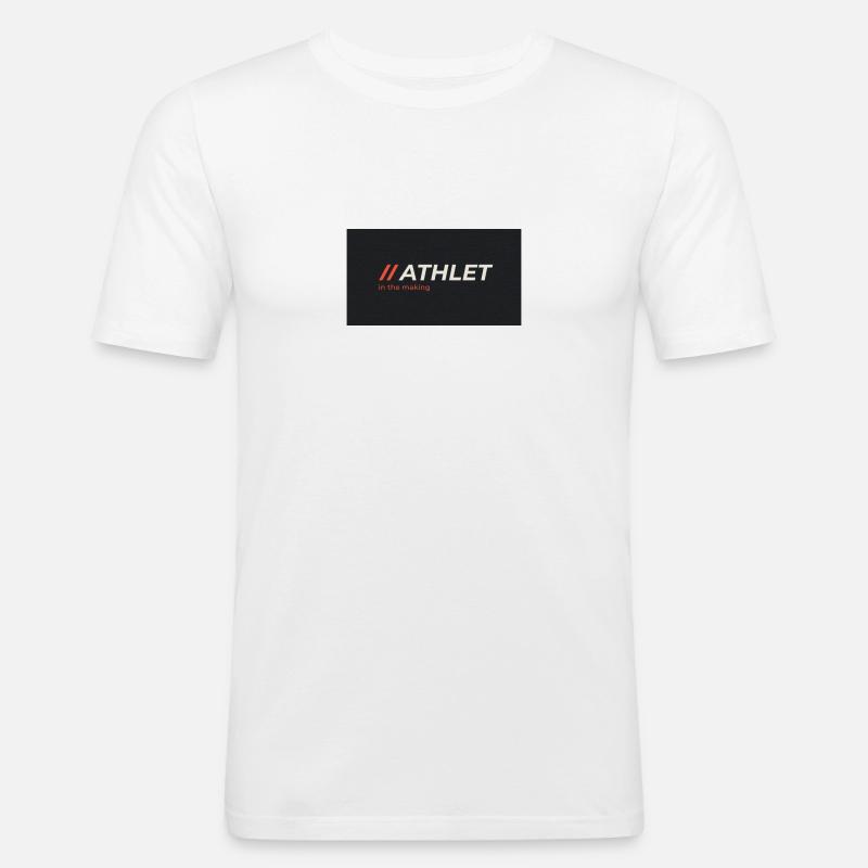 Athlet - Männer Slim Fit T-Shirt - Weiß