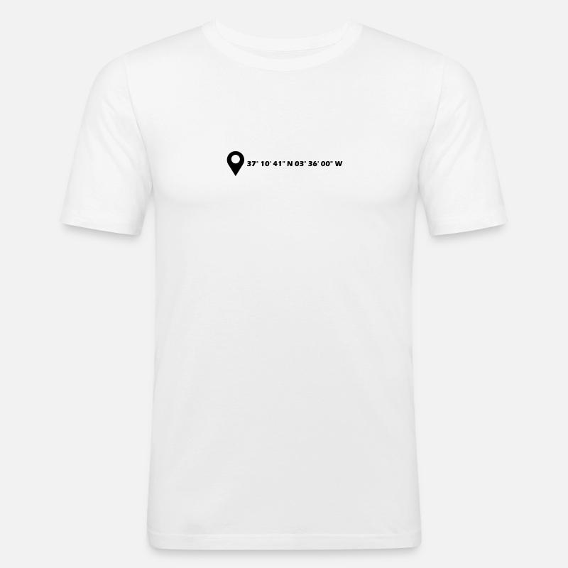 Coordonnées de Grenade - T-shirt près du corps Homme - blanc