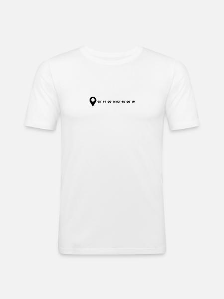 Coordonnées Parla - T-shirt près du corps Homme - blanc
