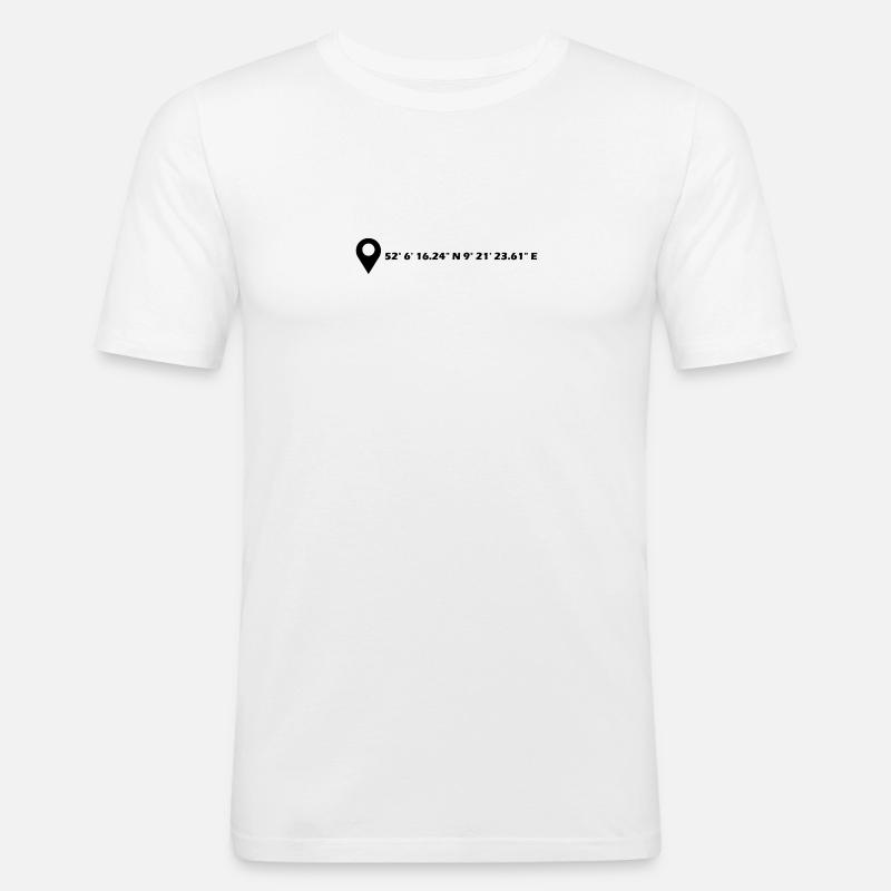 Hamelin coordinates - Men's Slim Fit T-Shirt - white
