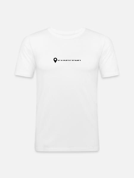 Ibbenbüren coordinates - Men's Slim Fit T-Shirt - white
