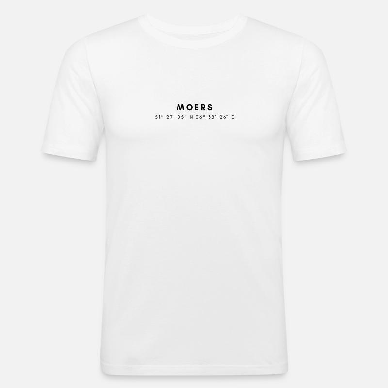 Moers coordinates - Men's Slim Fit T-Shirt - white