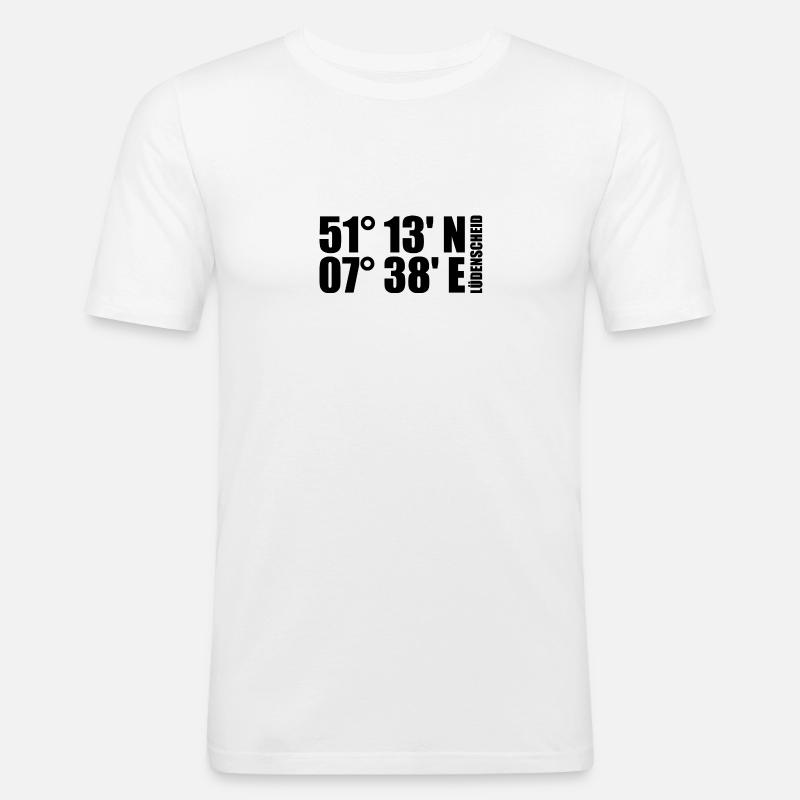 Lüdenscheid coordinates - Men's Slim Fit T-Shirt - white