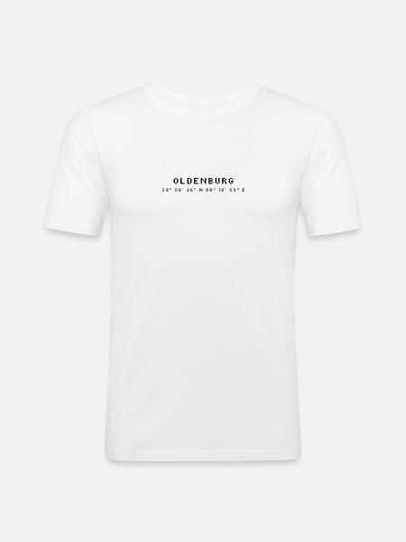Oldenburg coordinates - Men's Slim Fit T-Shirt - white