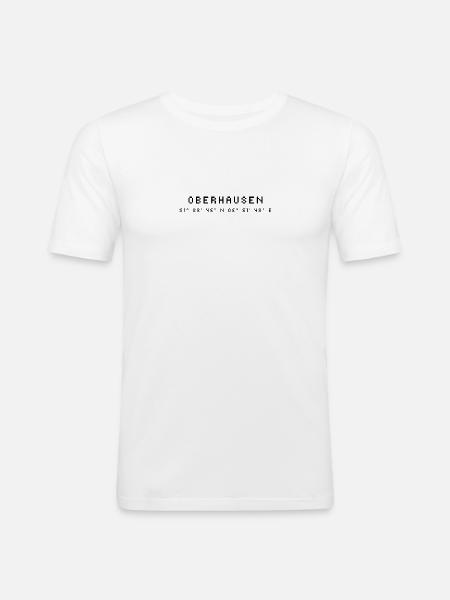 Coordonnées Oberhausen - T-shirt près du corps Homme - blanc