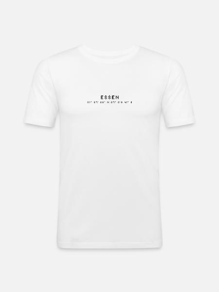 Food coordinates - Men's Slim Fit T-Shirt - white