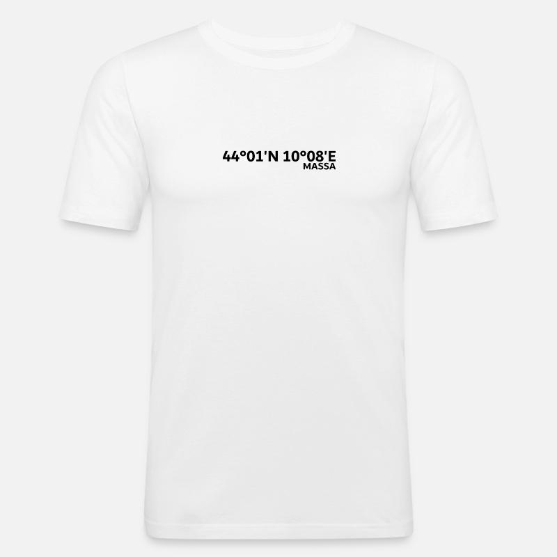 Massa coordinates - Men's Slim Fit T-Shirt - white