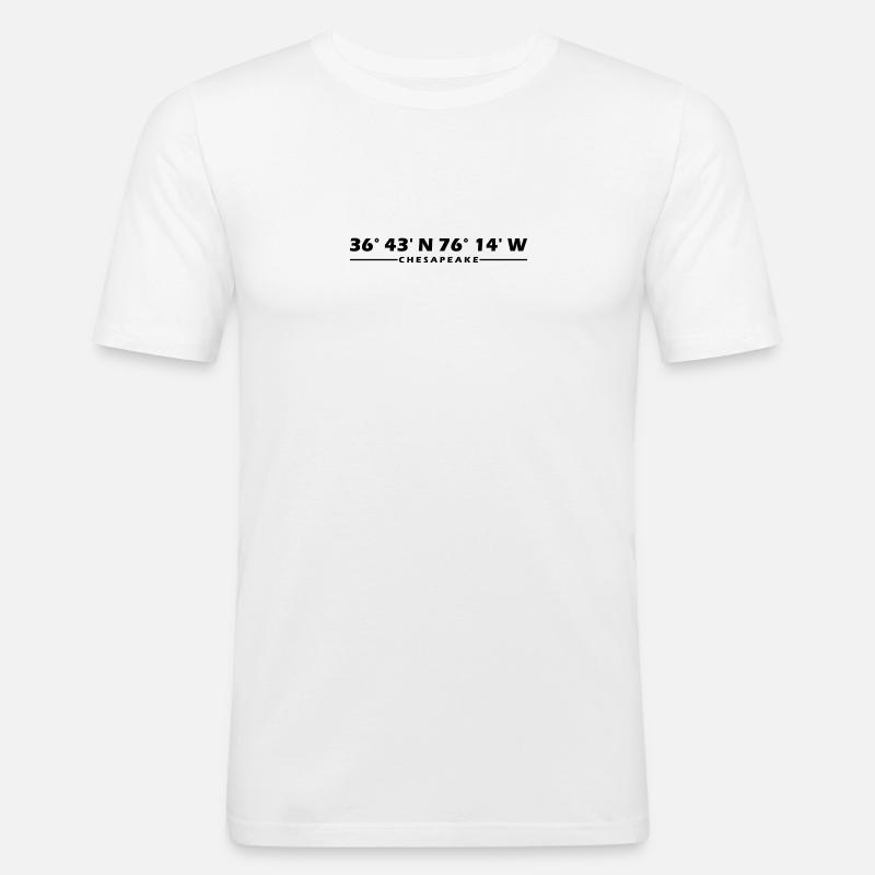 Chesapeake Coordinates - Men's Slim Fit T-Shirt - white