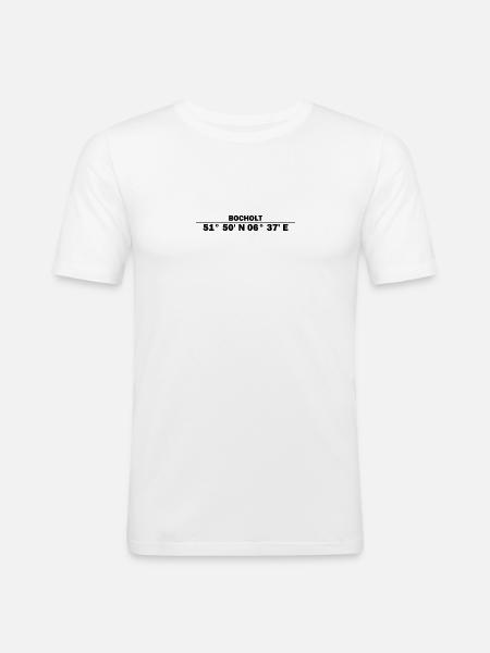 Bocholt coordinates - Men's Slim Fit T-Shirt - white