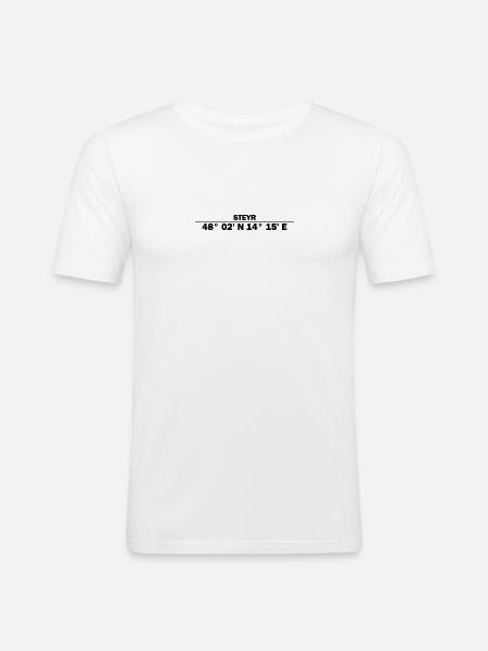 Steyr coordinates - Men's Slim Fit T-Shirt - white