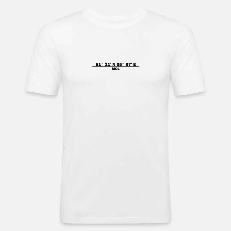 Mole coordinates - Men's Slim Fit T-Shirt - white
