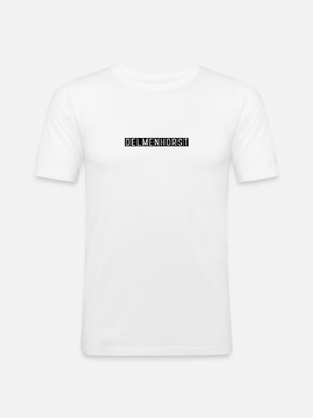 Delmenhorst Flughafentafel - Männer Slim Fit T-Shirt - Weiß