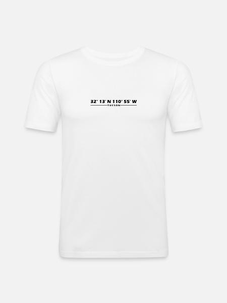 Tucson Coordinates - Men's Slim Fit T-Shirt - white