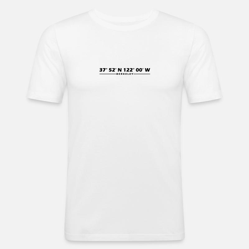 Berkeley Coordinates - Men's Slim Fit T-Shirt - white