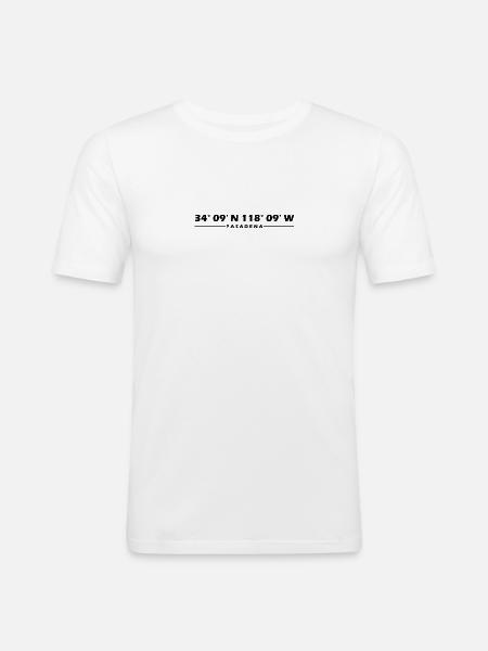 Coordonnées de Pasadena - T-shirt près du corps Homme - blanc