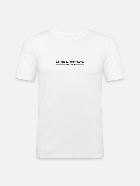 Coordonnées de Gresham - T-shirt près du corps Homme - blanc