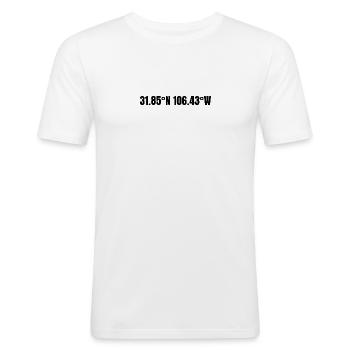 El Paso, Texas, USA Coordinates - Men's Slim Fit T-Shirt - white - Front - Nik (191cm)