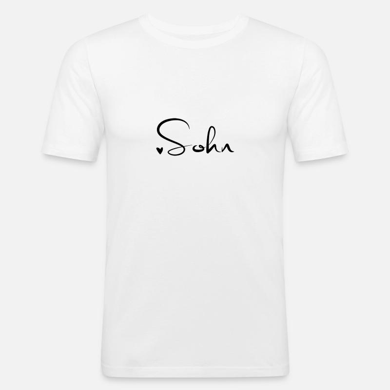Sohn - Männer Slim Fit T-Shirt - Weiß