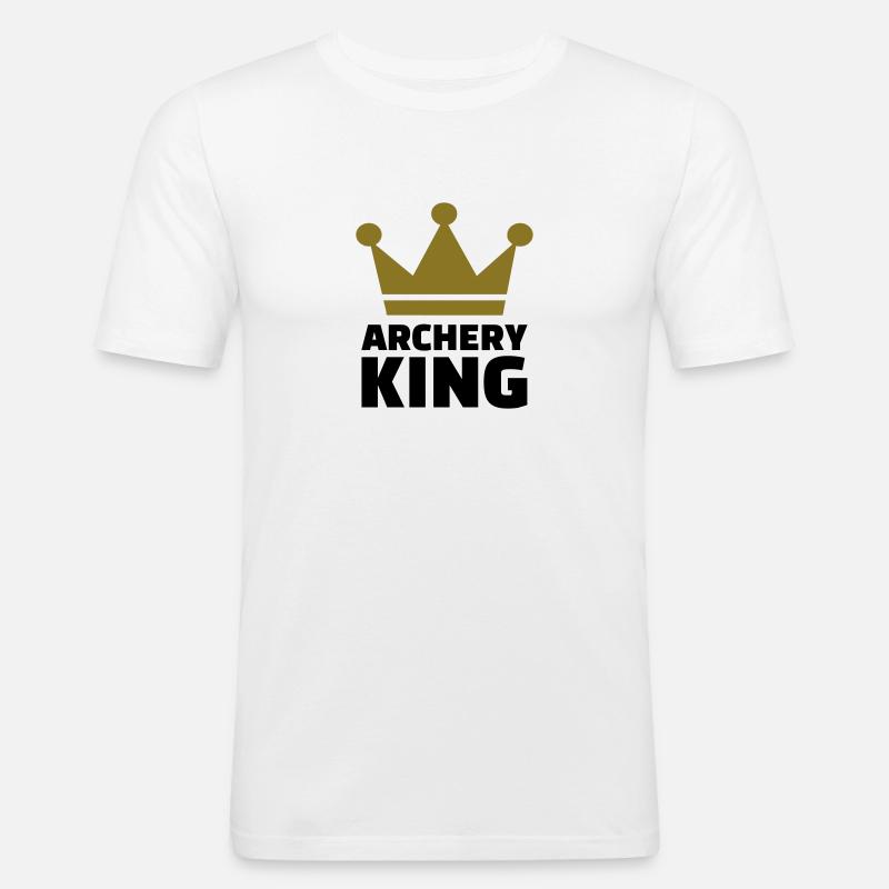 Bogenschießen - Männer Slim Fit T-Shirt - Weiß