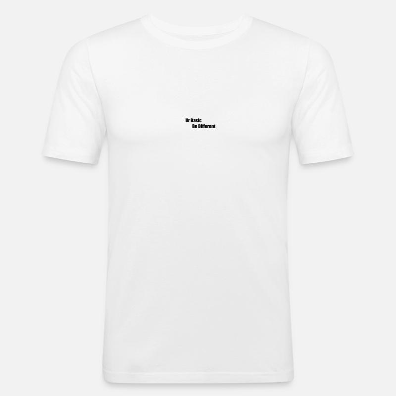 Ur Basic Be Diff - Männer Slim Fit T-Shirt - Weiß
